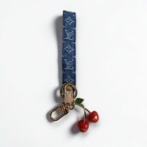 LV x TM Denim Cerise Dragonne Cherry Key Charm